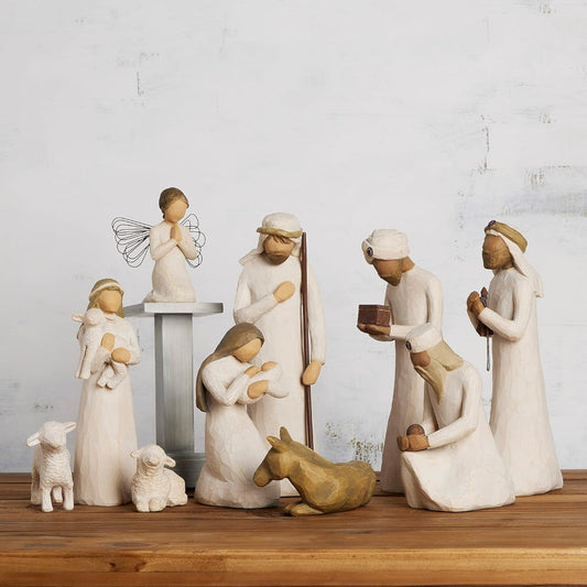 Décoration de Noël Crèche en Bois Sculpté - BlxckFR