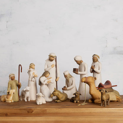 Décoration de Noël Crèche en Bois Sculpté