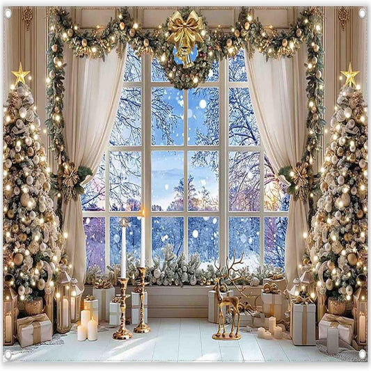 Décoration de Noël Décors Fenêtres Hiver Festif - BlxckFR