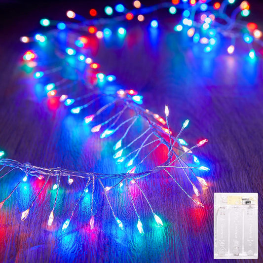 Lumière de Noël LED Étanche Fil Argenté Guirlande Féerique - BlxckFR