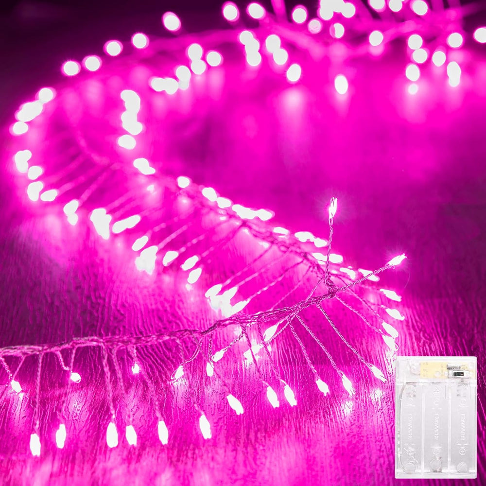 Lumière de Noël LED Étanche Fil Argenté Guirlande Féerique