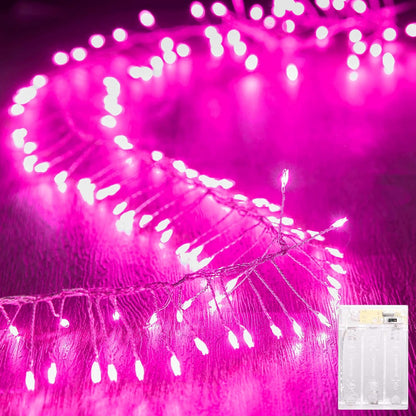 Lumière de Noël LED Étanche Fil Argenté Guirlande Féerique