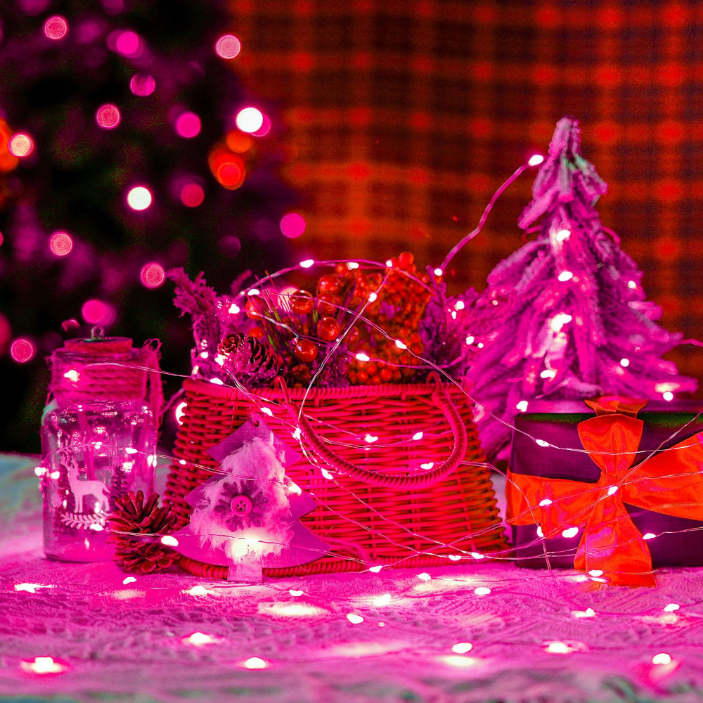 Guirlande de Noël Étincelante Pile Alimentée Étanche In/Outdoor