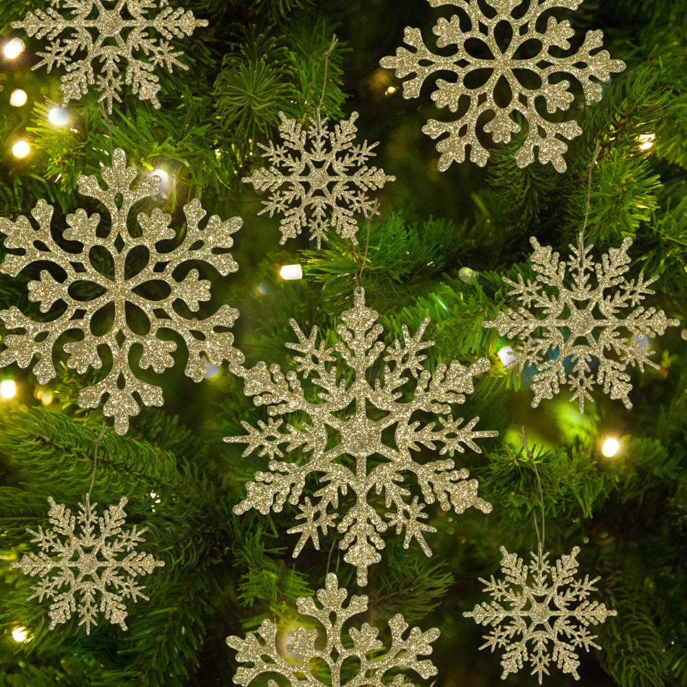 Décorations de Noël Flocon de Neige Ensemble Hiver