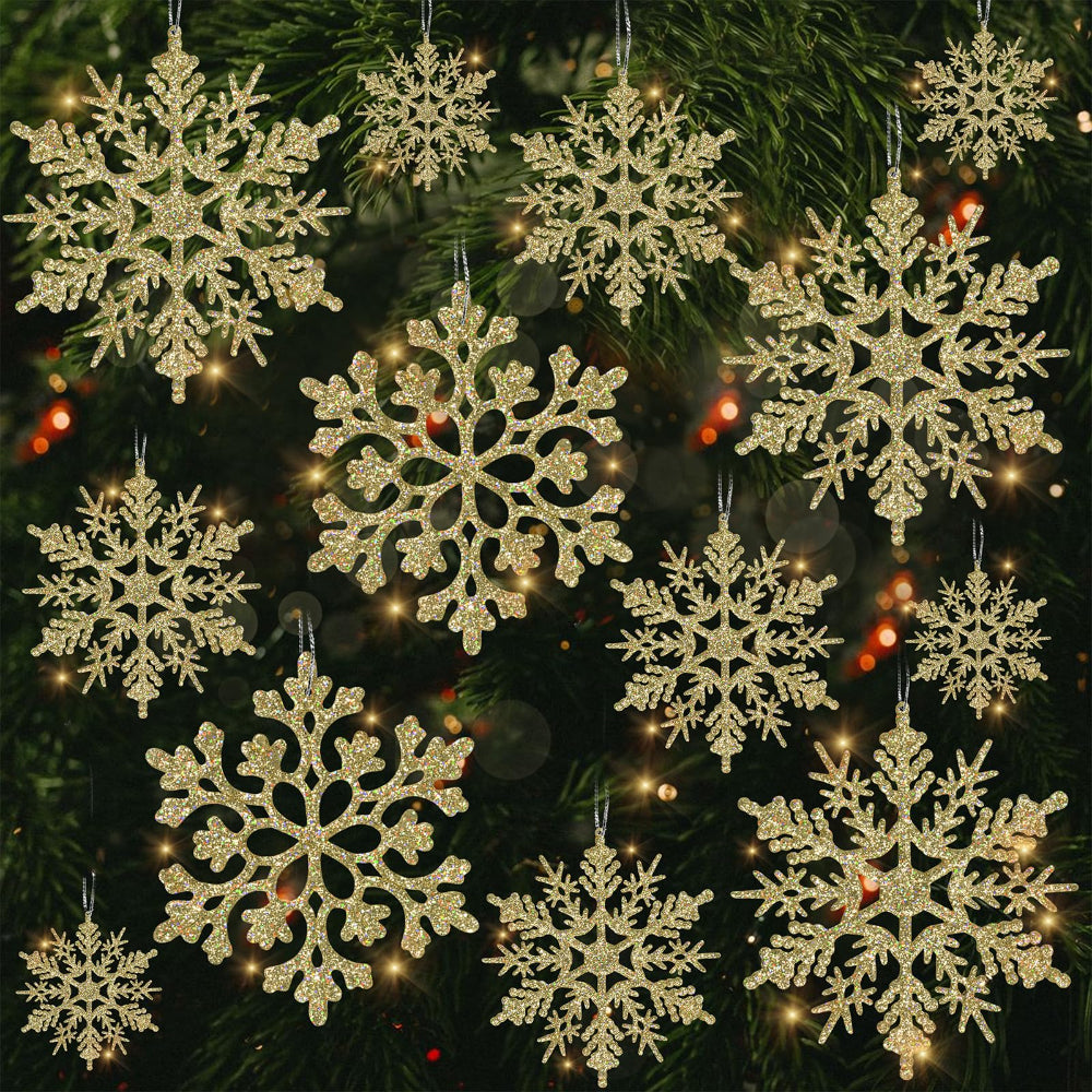 Décorations de Noël Flocon de Neige Ensemble Hiver