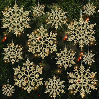 Décorations de Noël Flocon de Neige Ensemble Hiver