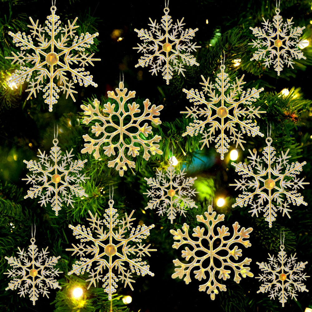 Décorations de Noël Flocon de Neige Ensemble Hiver