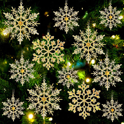 Décorations de Noël Flocon de Neige Ensemble Hiver