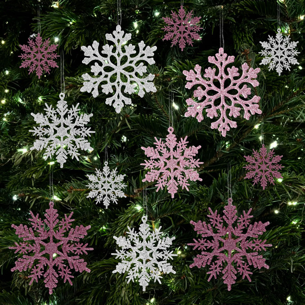 Décorations de Noël Flocon de Neige Ensemble Hiver