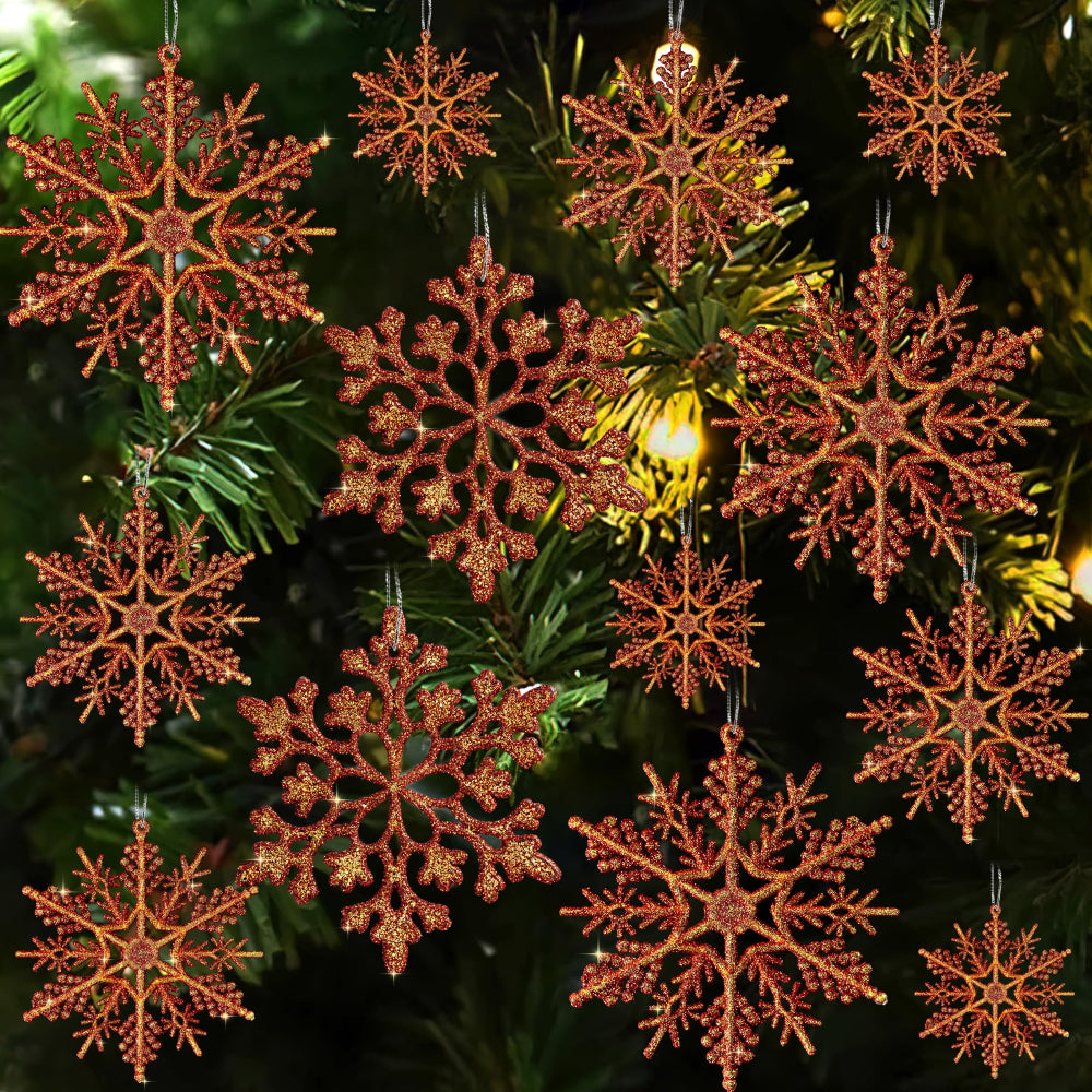 Décorations de Noël Flocon de Neige Ensemble Hiver