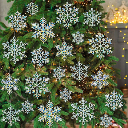 Décorations de Noël Flocon de Neige Ensemble Hiver