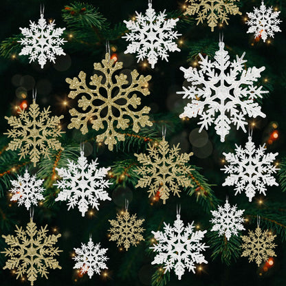 Décorations de Noël Flocon de Neige Ensemble Hiver