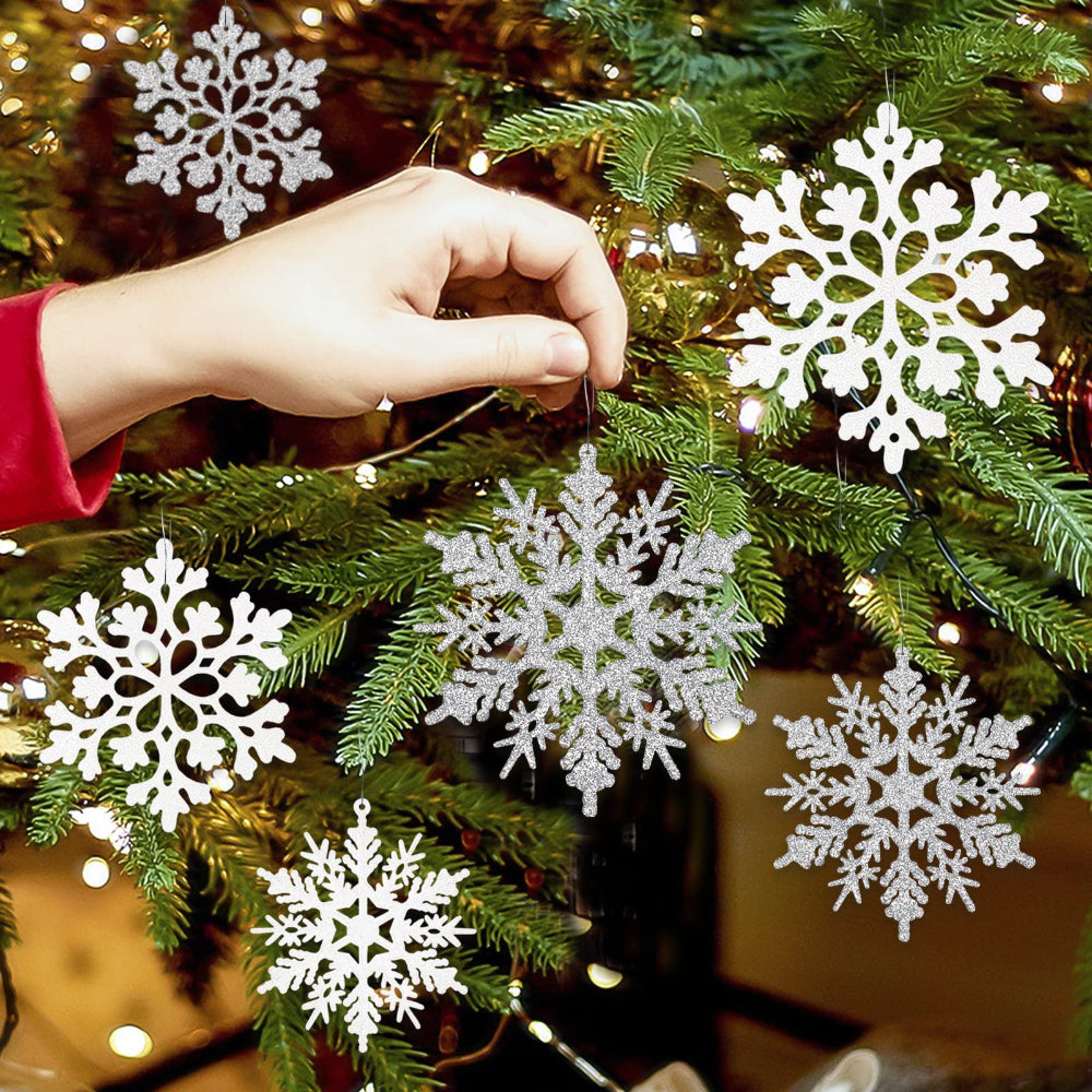 Décorations de Noël Flocon de Neige Ensemble Hiver