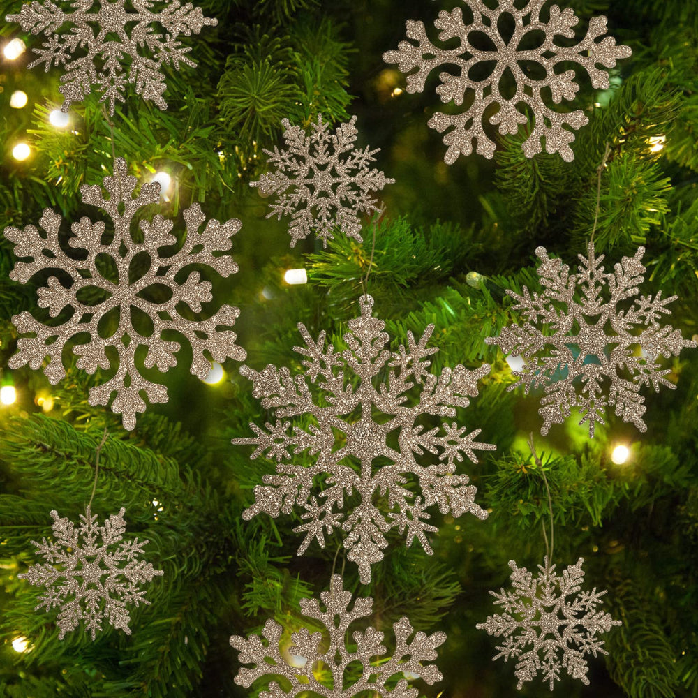 Décorations de Noël Flocon de Neige Ensemble Hiver