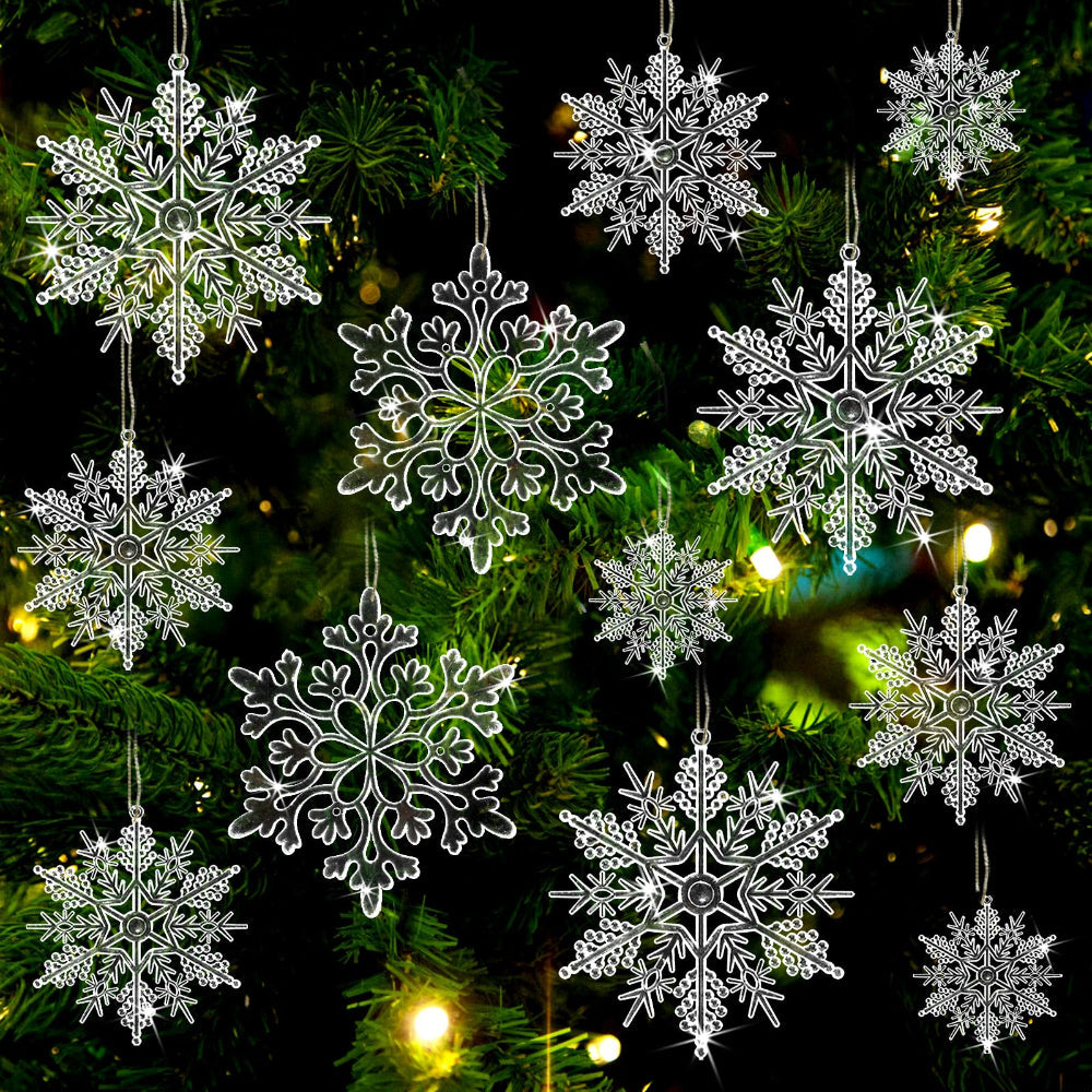 Décorations de Noël Flocon de Neige Ensemble Hiver