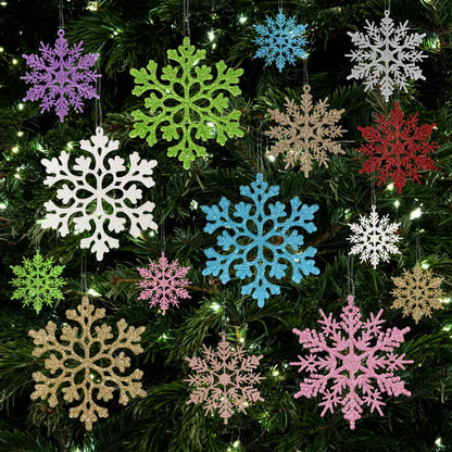 Décorations de Noël Flocon de Neige Ensemble Hiver