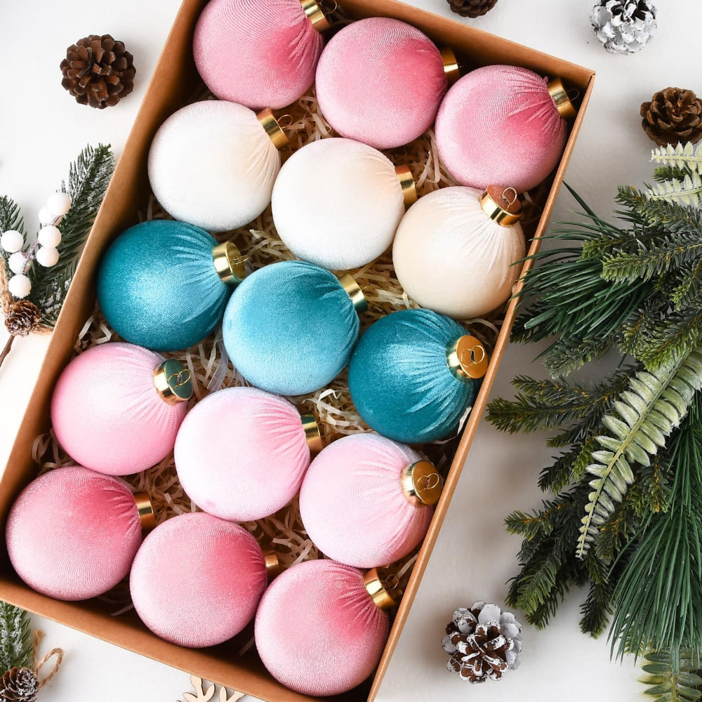 Décorations de Noël Boules Ornées Texturées