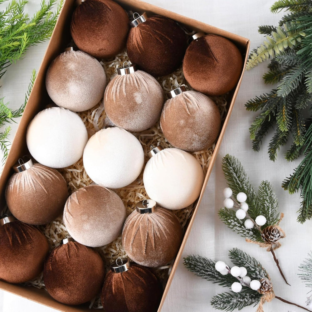 Décorations de Noël Boules Ornées Texturées