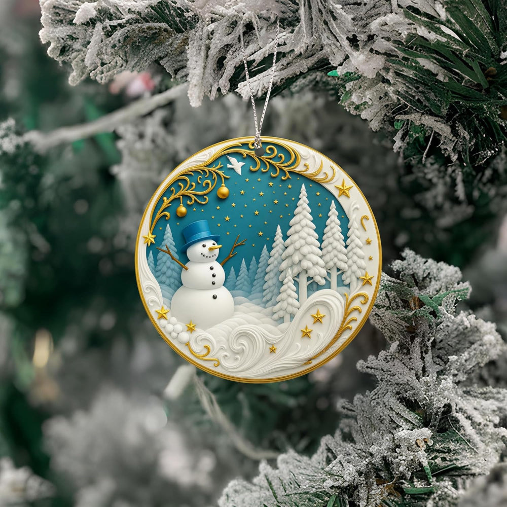 Décorations de Noël Homme de Neige en Acrylique