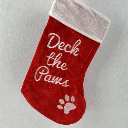 Chaussettes de Noël pour Animaux Drôles Père Noël Empreintes de Pattes