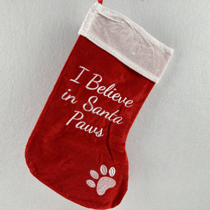 Chaussettes de Noël pour Animaux Drôles Père Noël Empreintes de Pattes