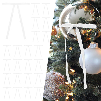 Guirlandes de Noël en Velours avec Nœuds en Ruban pour Décoration de Maison de Fête