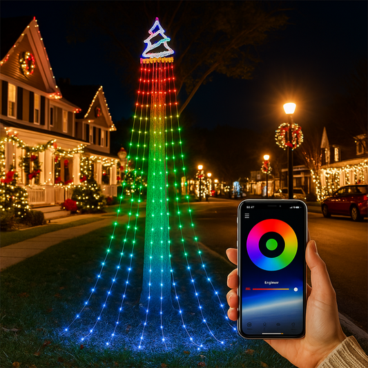 Guirlande de Noël LED RGB Extérieure Télécommandée - BlxckFR