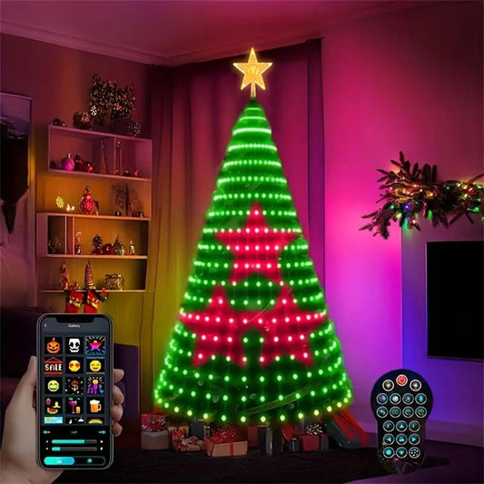 Lumière de Noël Intelligente RGB Télécommandée Décoration - BlxckFR