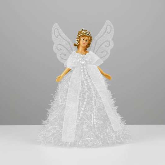 Couronne de Sapin Ange Décoratif Élégant Blanc - BlxckFR