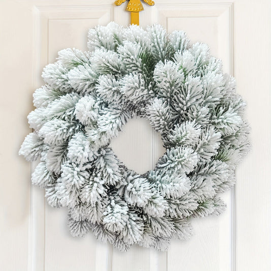 Guirlande de Noël Élégante en Pin Flocké pour Porte ou Mur - BlxckFR