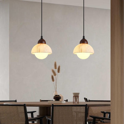 Lampe Suspendue en Marbre Élégant et Chaleureuse