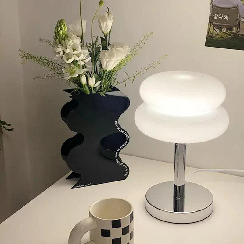 Lampe de Bureau en Verre Transparent Moderne