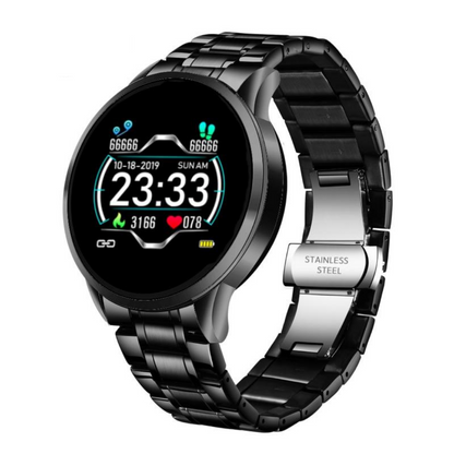 Montre Connectée Élégante avec Suivi de Santé et Étanchéité