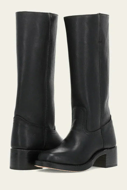 Bottes Féminines Élégantes à Talon Bloc - Conception Robuste et Raffinée