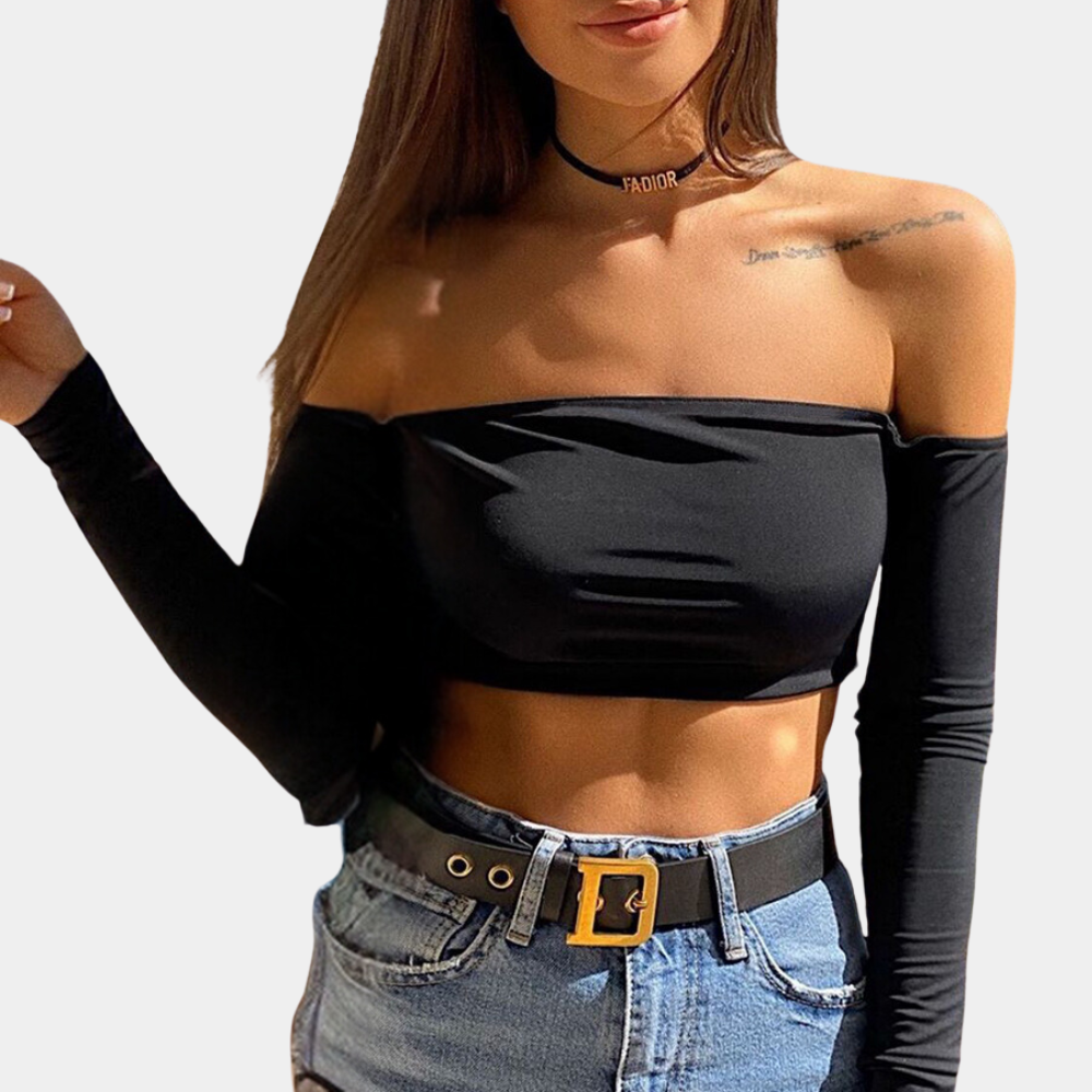 Robe Décolletée Femelle en Coton Doux