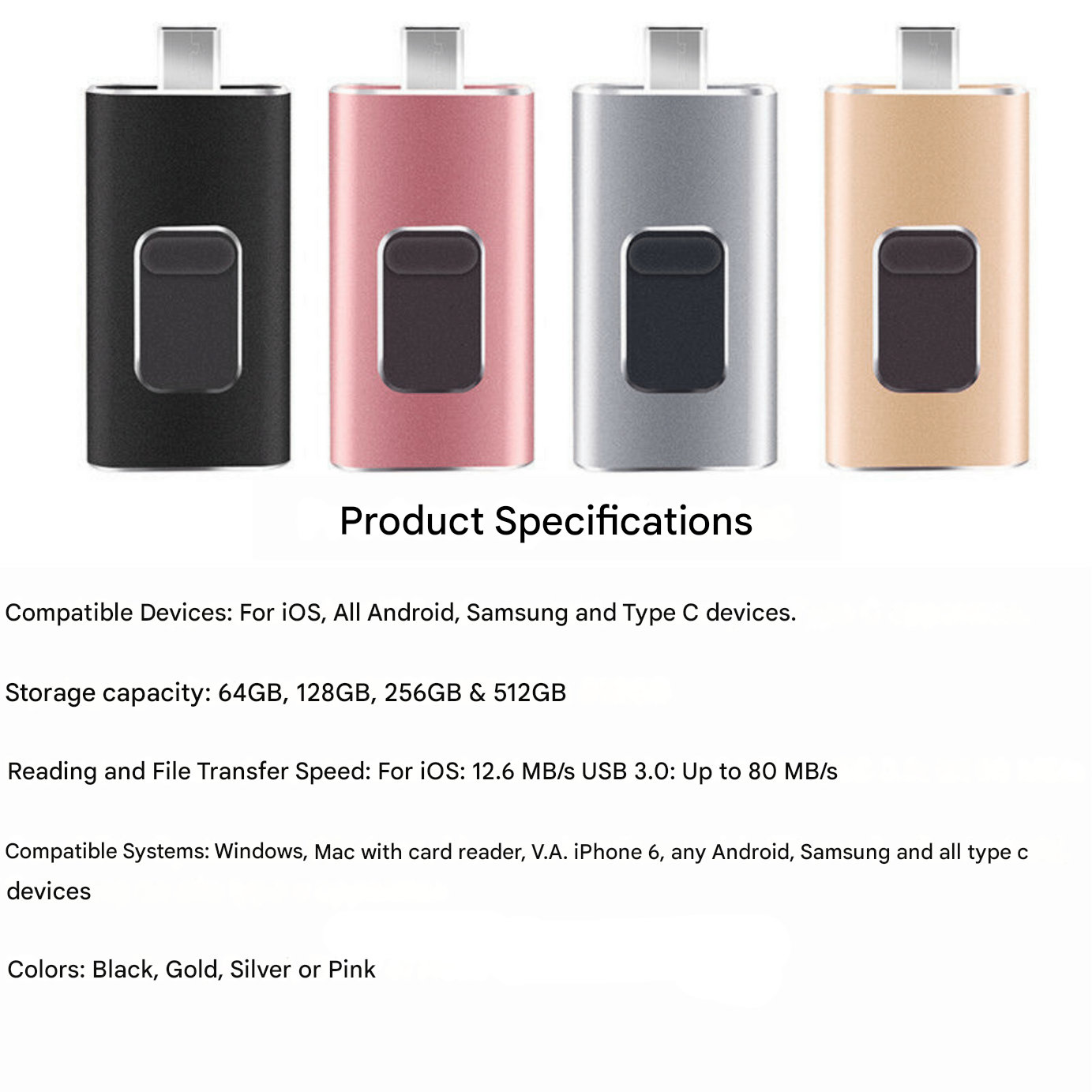 Clé USB Multifonction 4 en 1 5