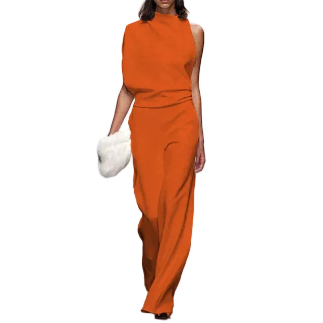 Combinaison Femme Satin Élégante Coupe Ajustée - Foivo
