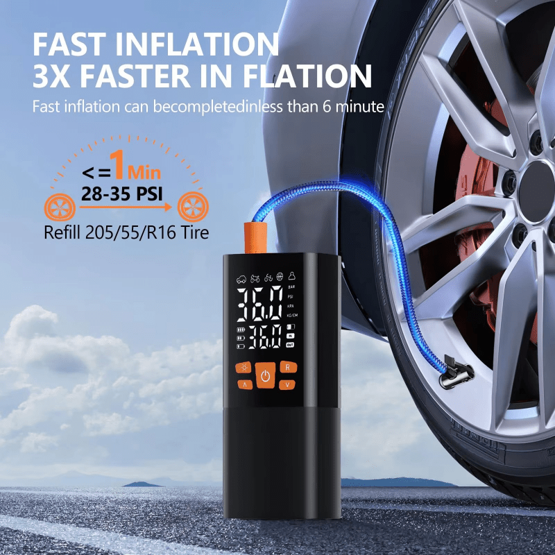 Compresseur d'Air Portable 180 PSI avec Affichage Numérique 4