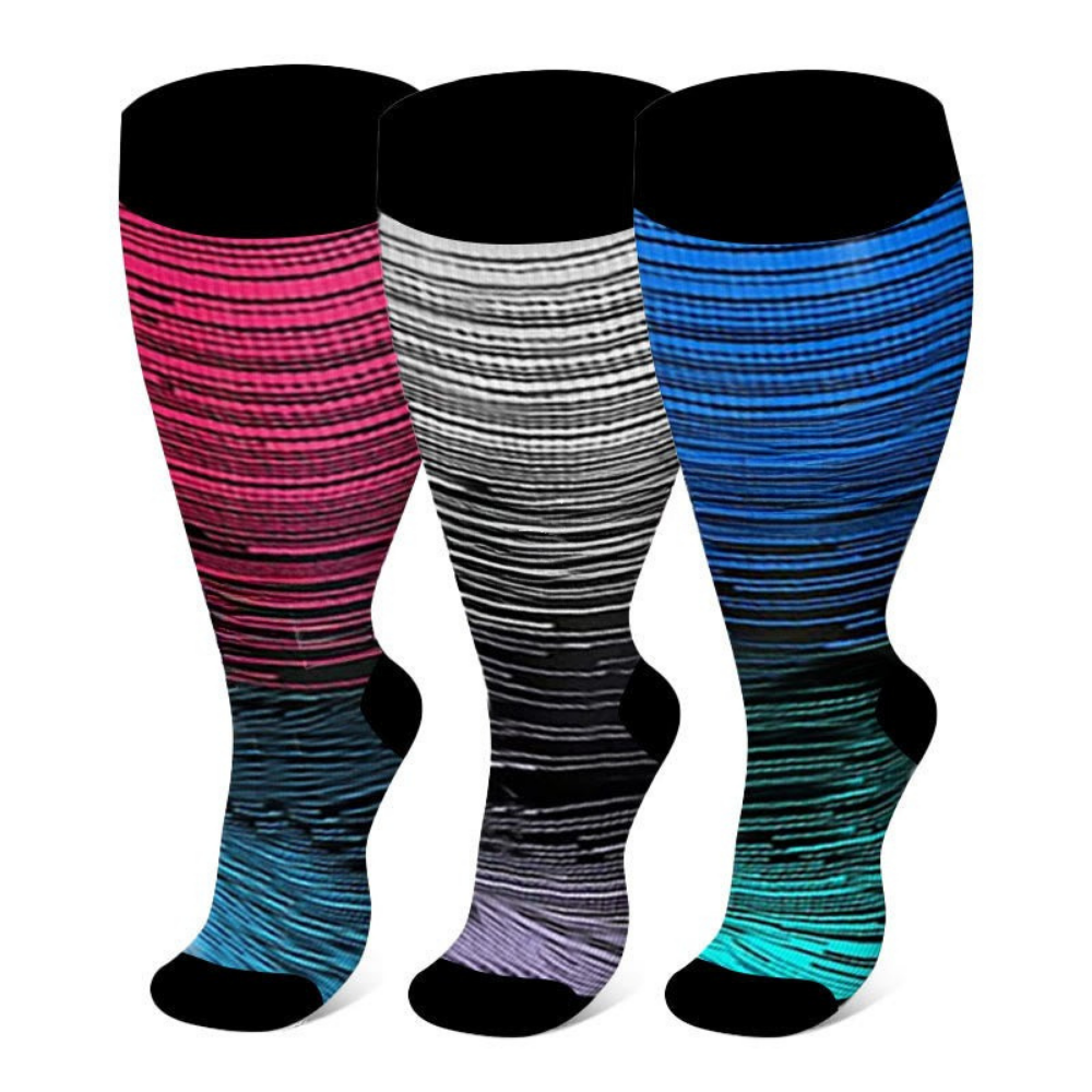Chaussettes de Compression pour la Circulation | Hauteurs du Genou Anti-Glissades