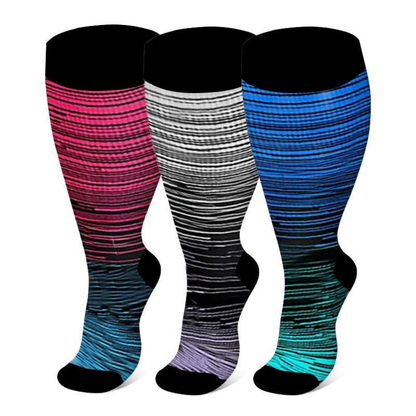 Chaussettes de Compression pour la Circulation | Hauteurs du Genou Anti-Glissades