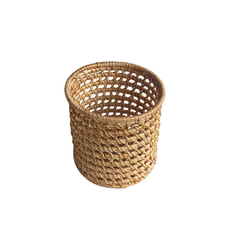 Conteneur de rangement rond en plastique avec couvercle - Foivo