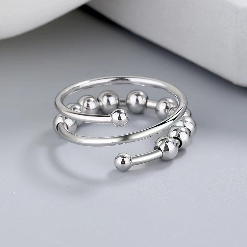 Bague Anti-Stress Réglable en Inox - Foivo