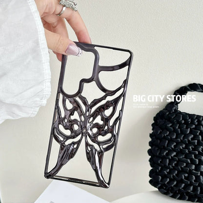 Coque Téléphone Silicone Design Papillon 3D Samsung Galaxy S24 S25 - Foivo