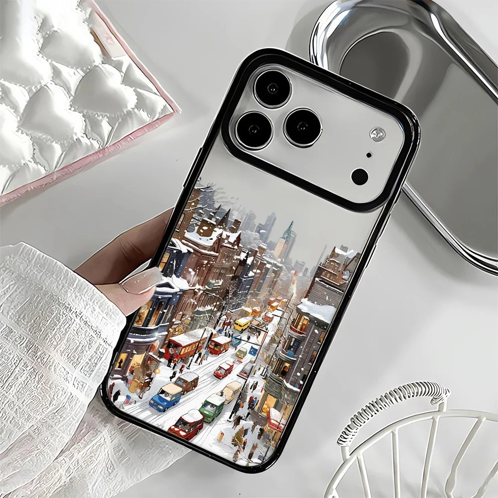 Coque de Téléphone Rigide Design Neige pour iPhone 1