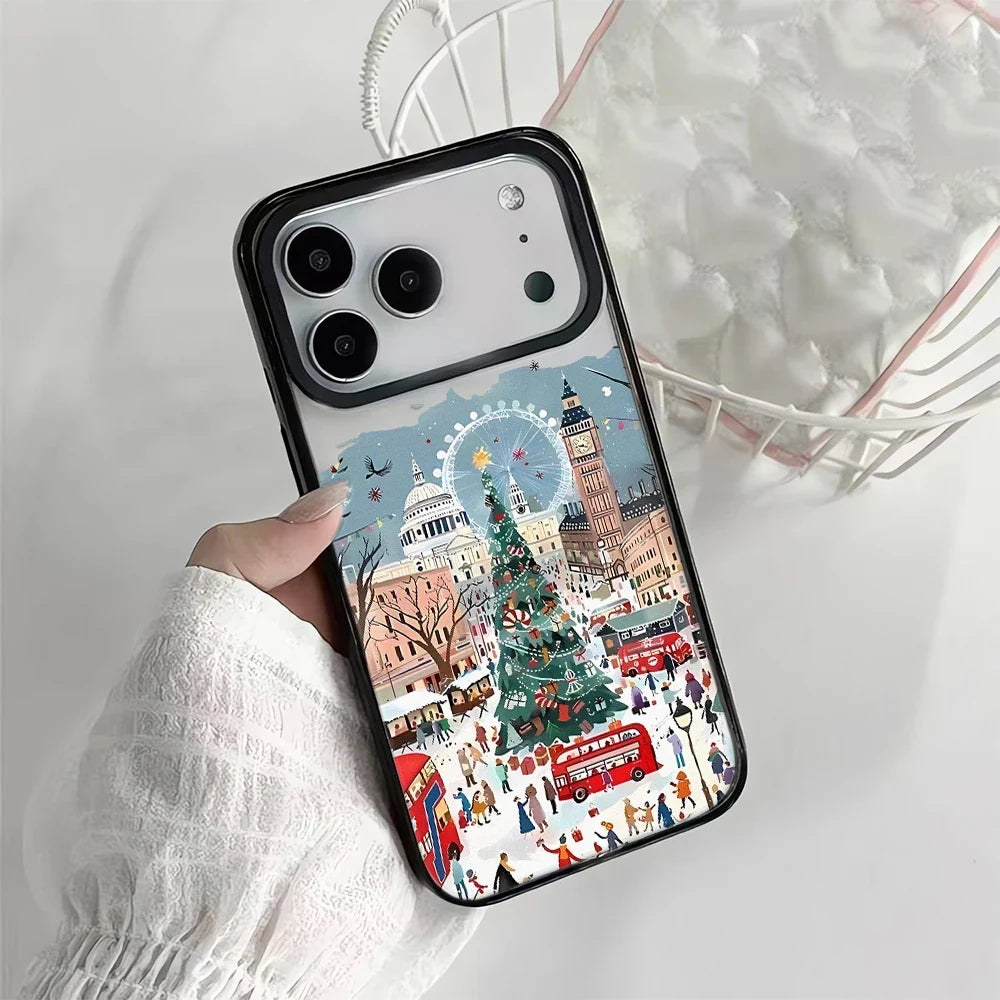 Coque de Téléphone Rigide Design Neige pour iPhone 12