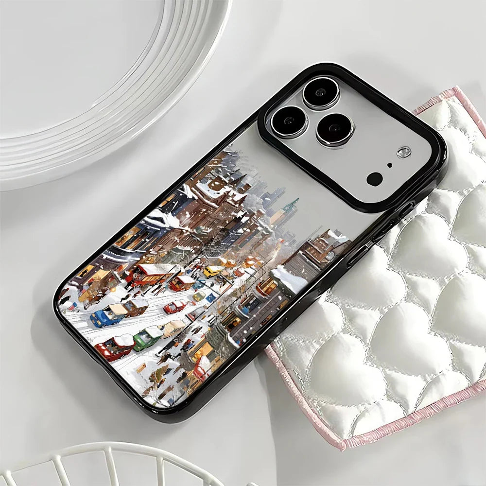 Coque de Téléphone Rigide Design Neige pour iPhone 2