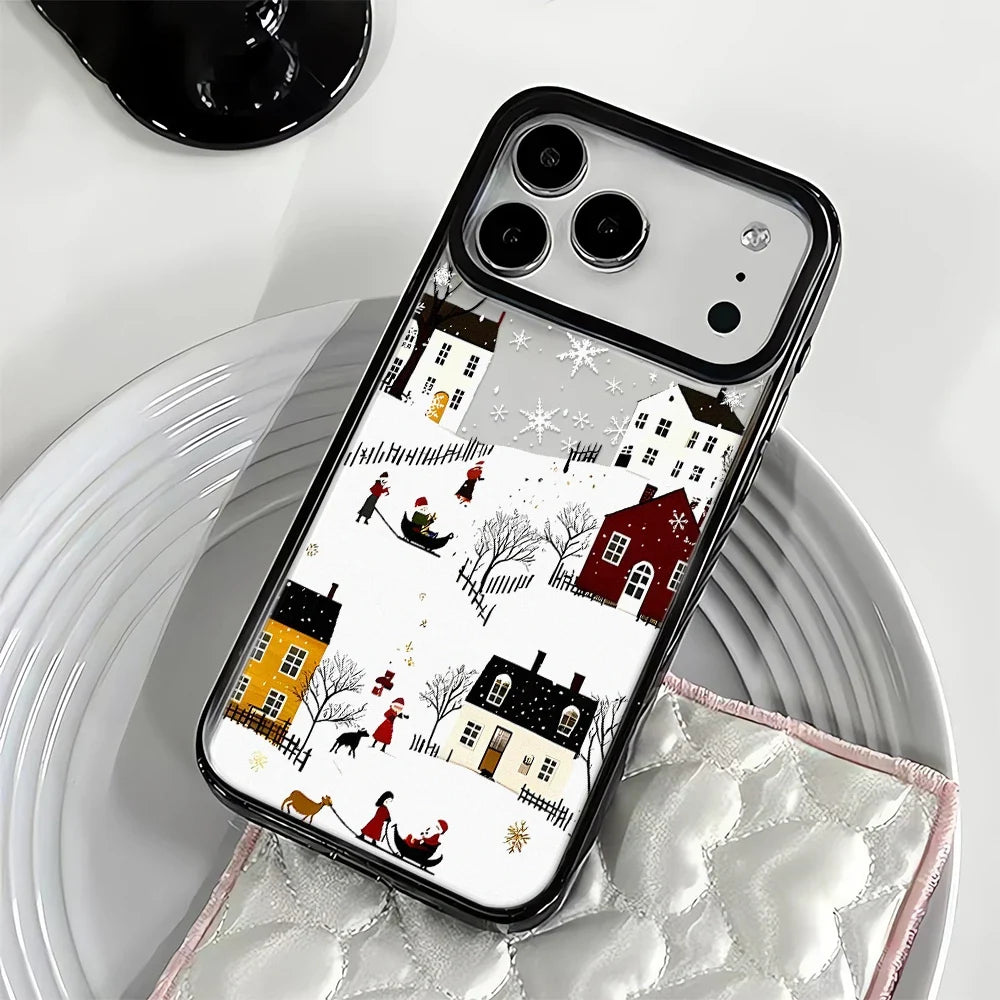 Coque de Téléphone Rigide Design Neige pour iPhone 3