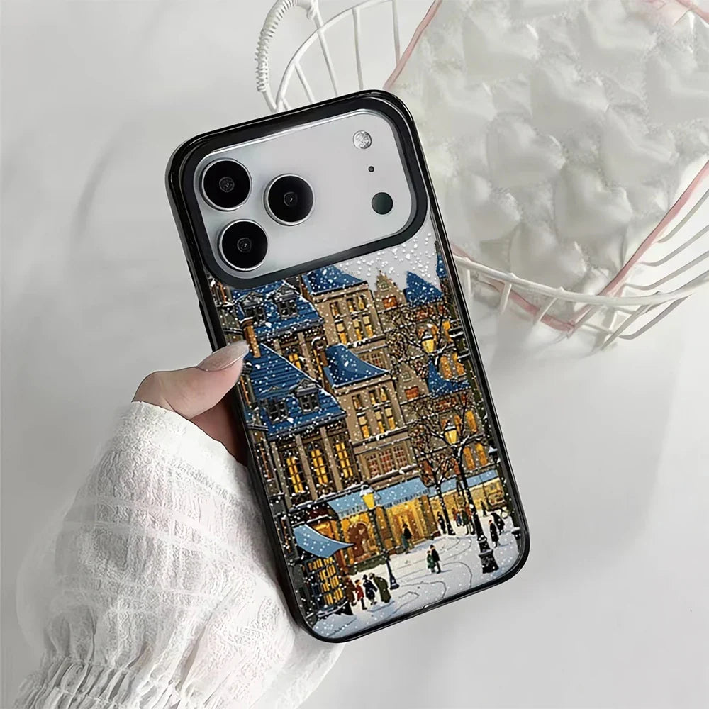 Coque de Téléphone Rigide Design Neige pour iPhone 9