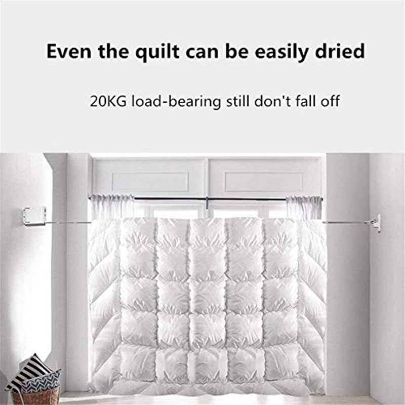 Corde à Linge Rétractable Invisible pour Intérieur et Extérieur, 4,2 m, Pratique et Compact 8
