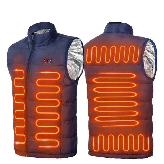 Gilet Chauffant Réchargeable 9 Zones de Chaleur